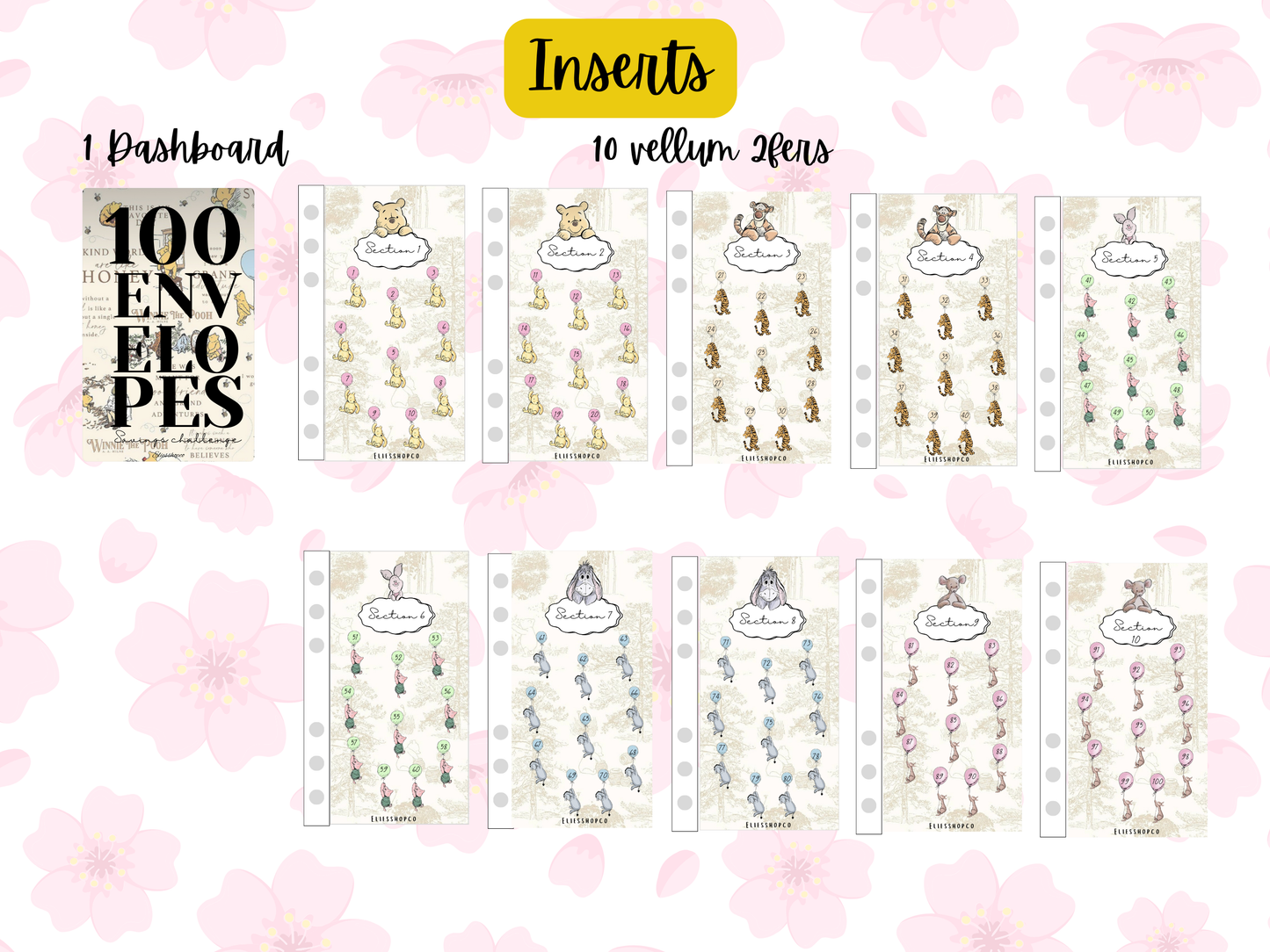 100 envelope yellow bear