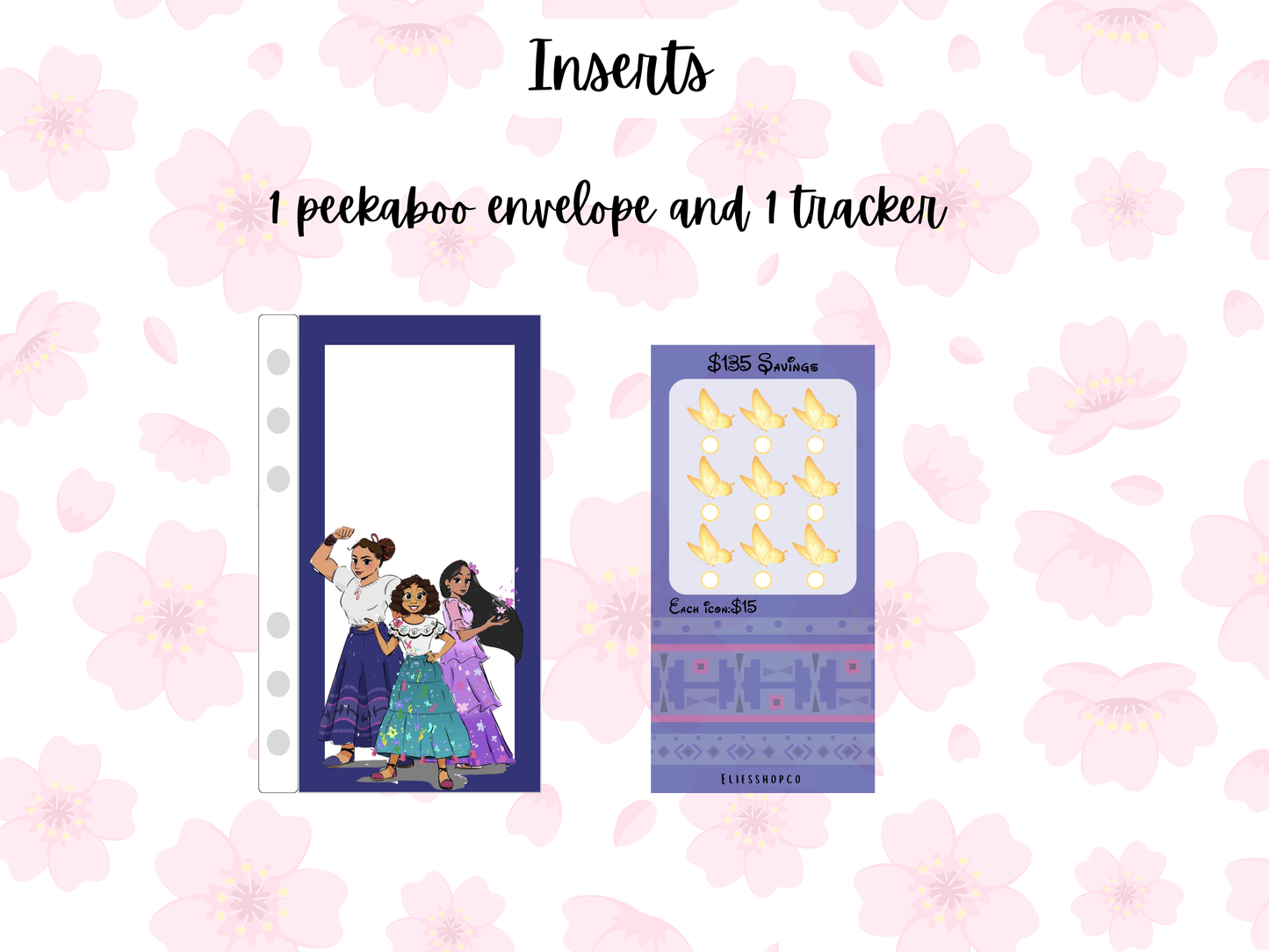 peekaboo envelopes + trackers