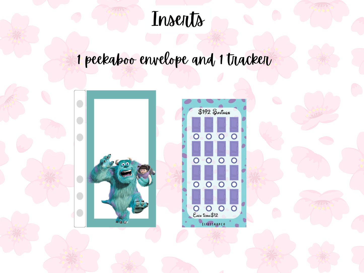 peekaboo envelopes + trackers
