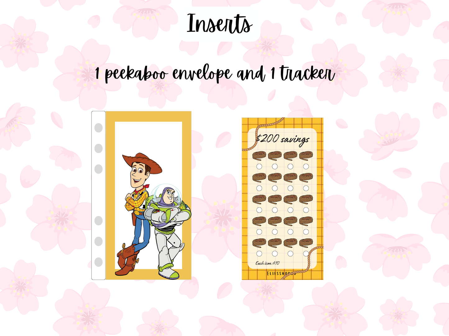 peekaboo envelopes + trackers