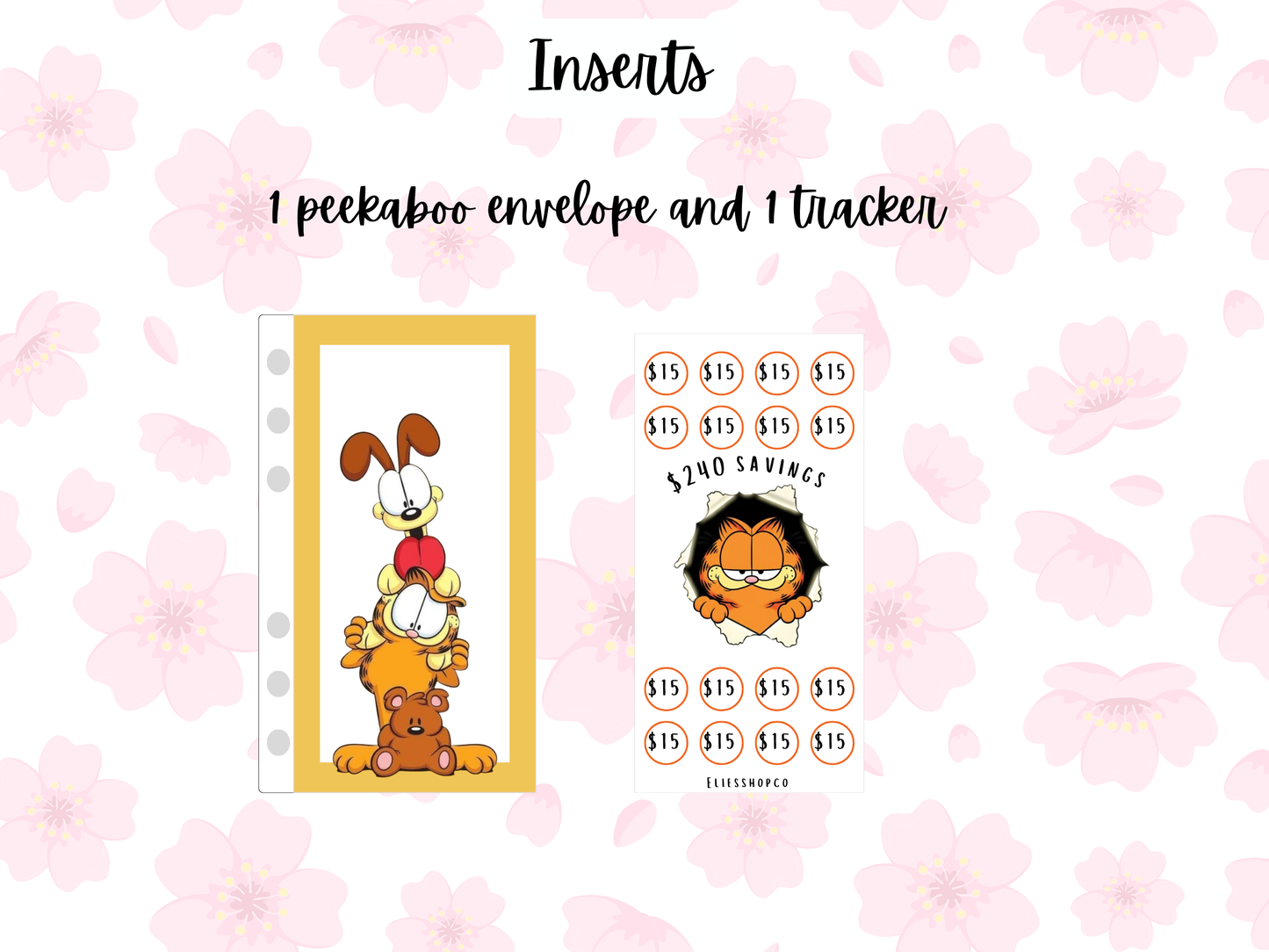 peekaboo envelopes + trackers