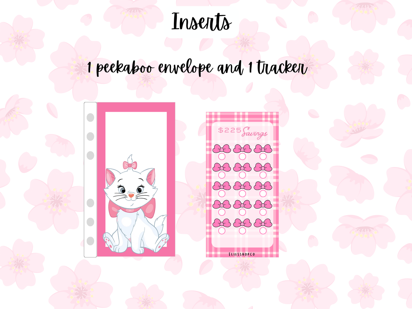 peekaboo envelopes + trackers