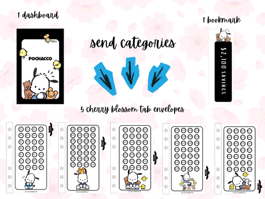 Pochacco tabbed envelopes