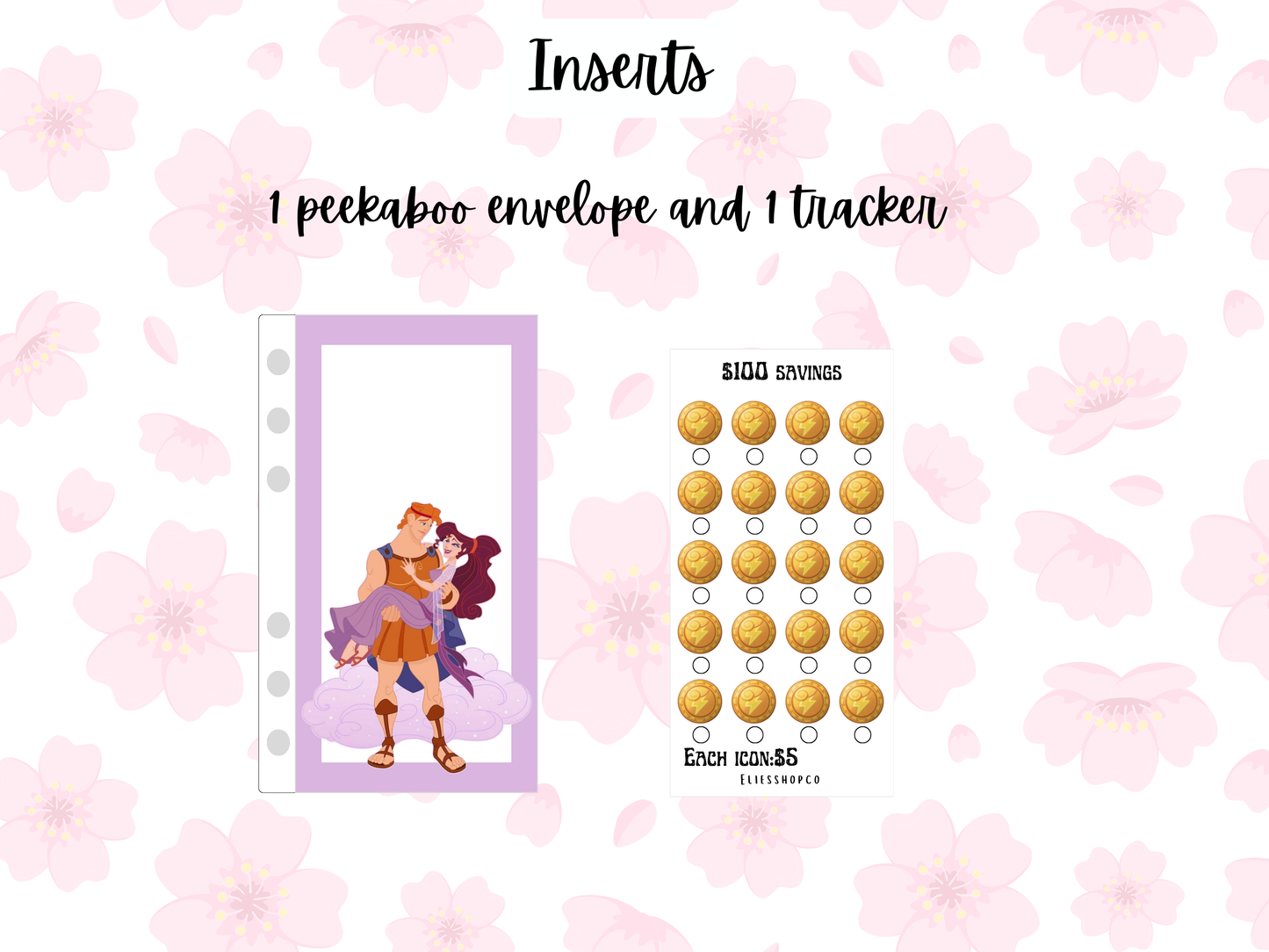 peekaboo envelopes + trackers