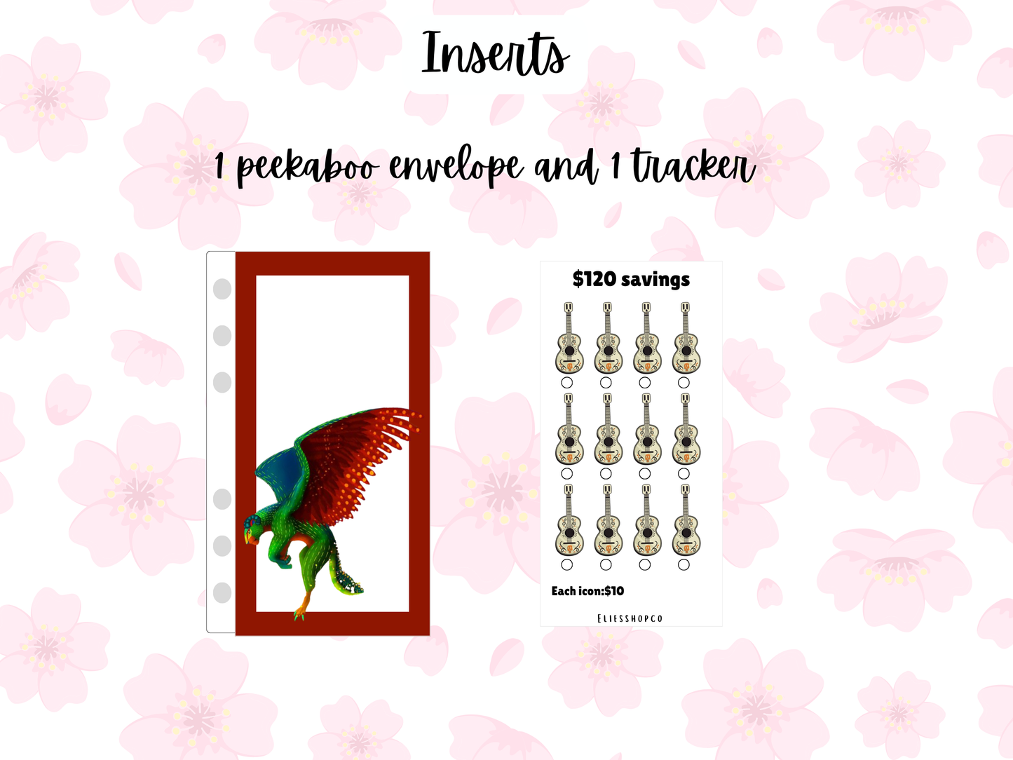 peekaboo envelopes + trackers