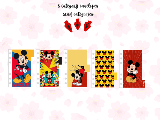 Mickey Mouse tabbed envelopes