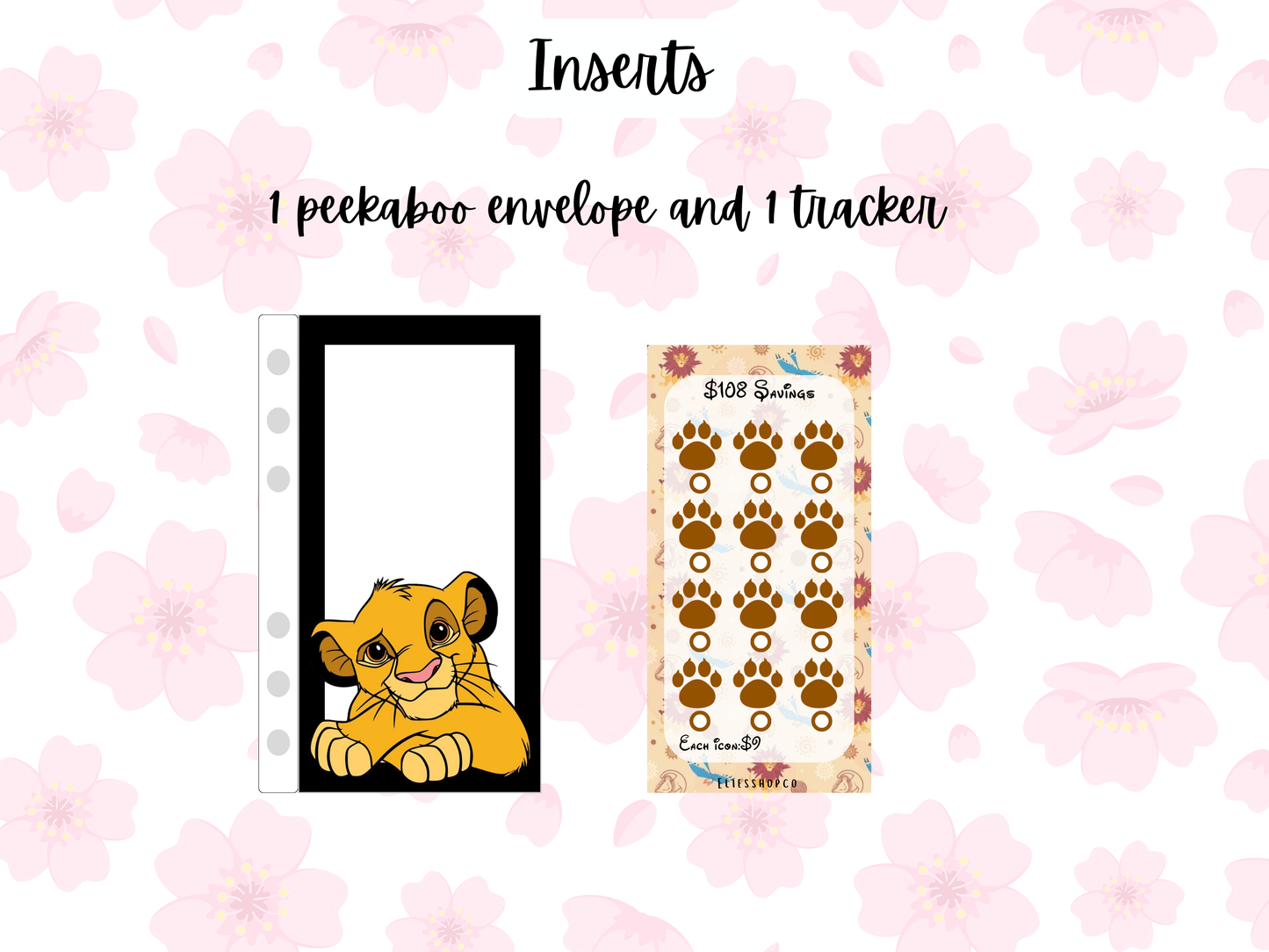 peekaboo envelopes + trackers